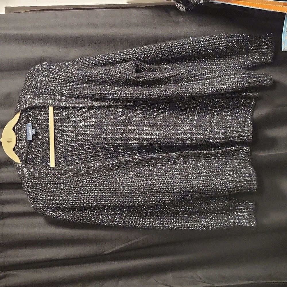 Modcloth Warming Signs Chunky Metallic Cardigan